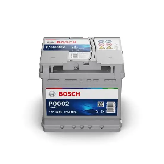 Bosch P0002 - Batterie auto - 52A/H 470A - technologie plomb-acide - Pour véhicules sans système Start&Stop