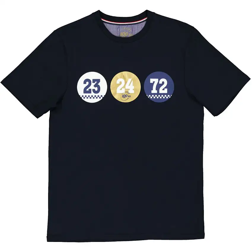 T-shirt 24H DU MANS Century Numbers Bleu pour homme