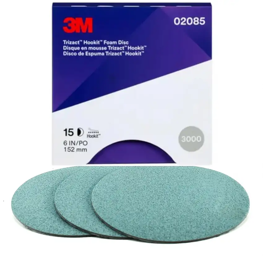 3M 02085 TRIZACT DISQUES ABRASIFS EN MOUSSE Ø150MM, P3000 (15PCS)