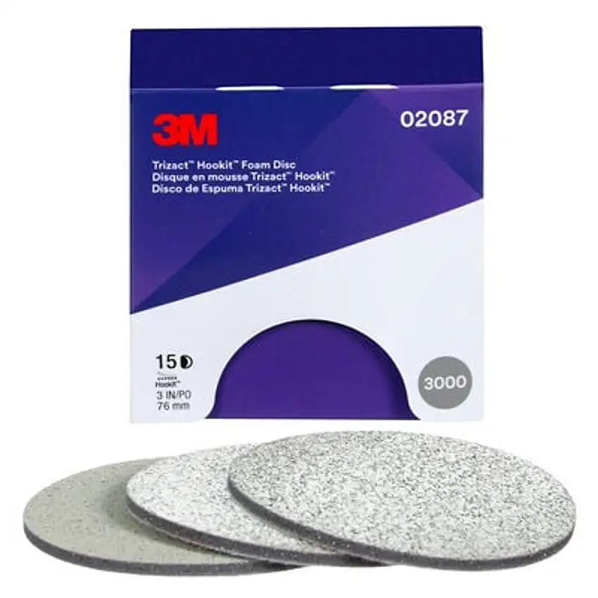 3M 02087 TRIZACT DISQUES ABRASIFS EN MOUSSE Ø75MM, P3000 (15PCS)