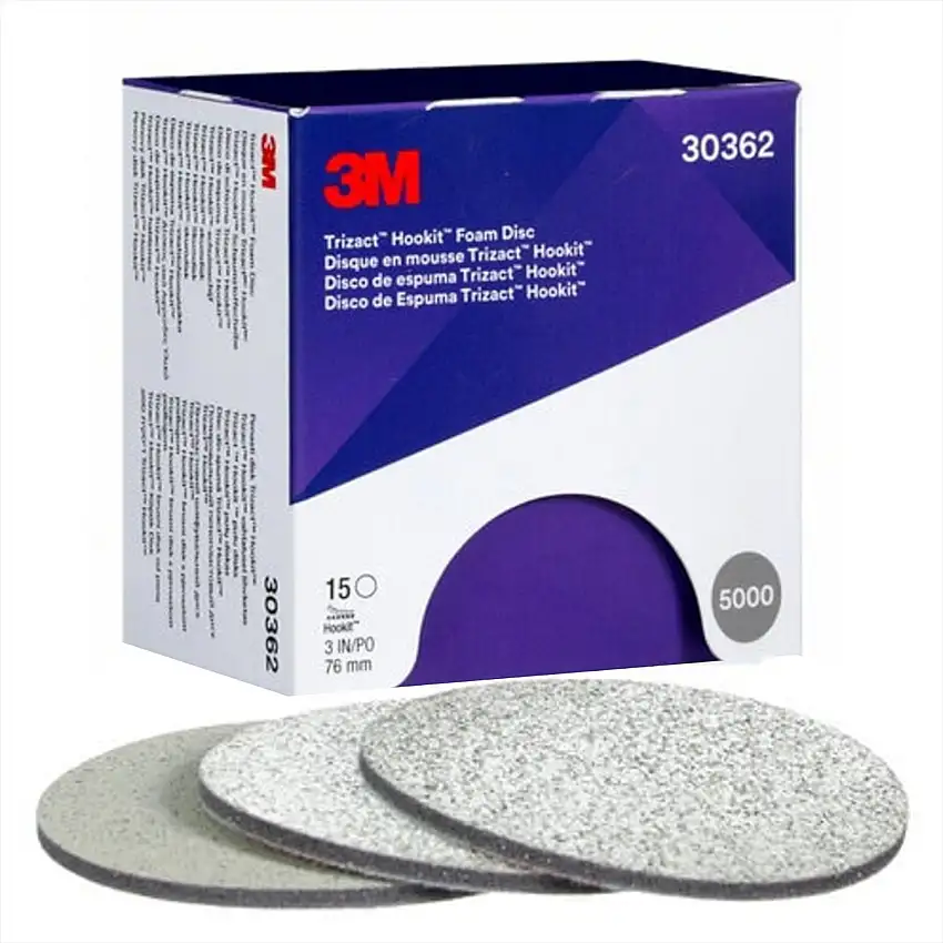 3M 30362 TRIZACT DISQUES ABRASIFS EN MOUSSE Ø75MM, P5000 (15PCS)
