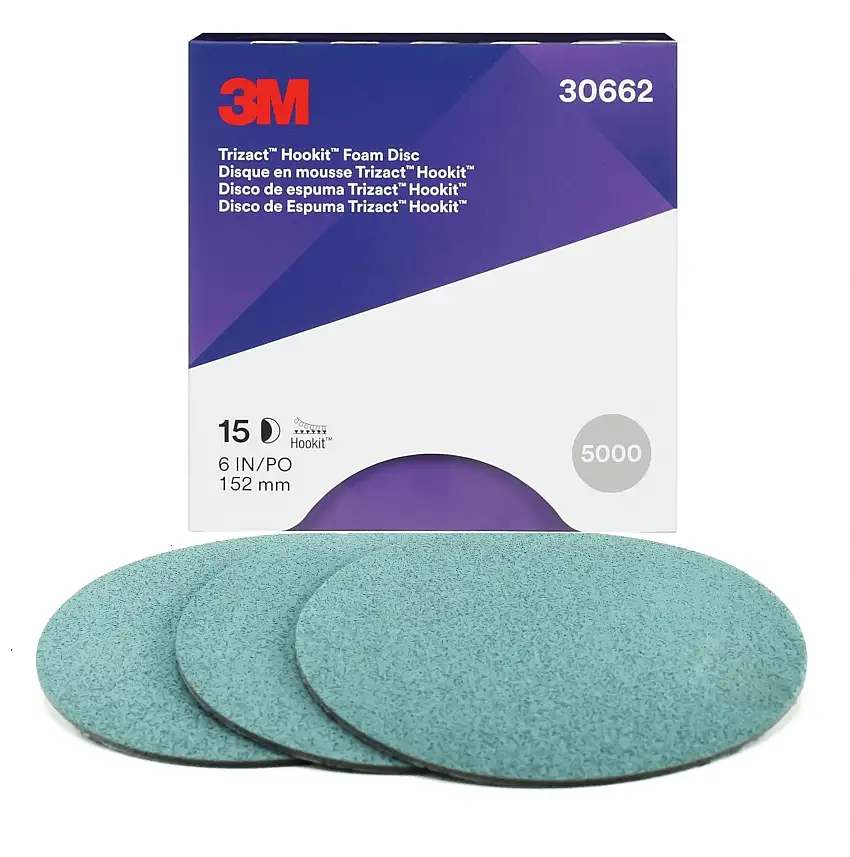 3M 30662 TRIZACT DISQUES ABRASIFS EN MOUSSE Ø150MM, P5000 (15PCS)