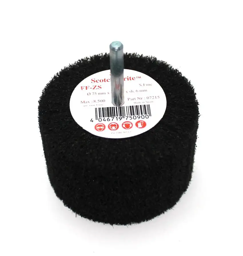 3M SCOTCH-BRITE FF-ZS BROSSE LAMELLAIRE FINE AVEC TIGE POUR PERCEUSES