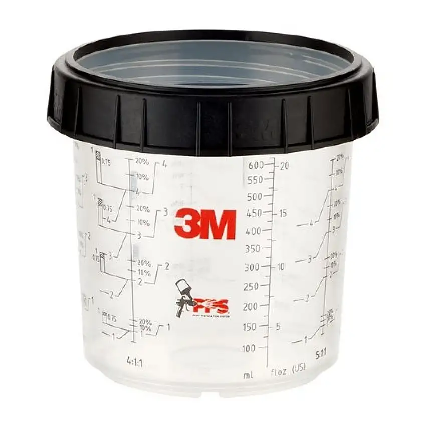 GOBELET EXTéRIEUR 3M PPS AVEC BAGUE DE FERMETURE 650ML (2 PIèCES)