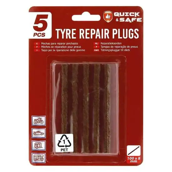 Lot 5 meches 8mm rep tubeless - SUMEX