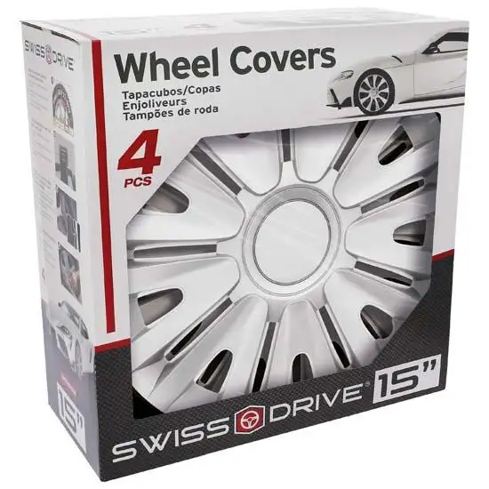 Enjoliveurs 15" x4 illinois silver - SWISSDRIVE