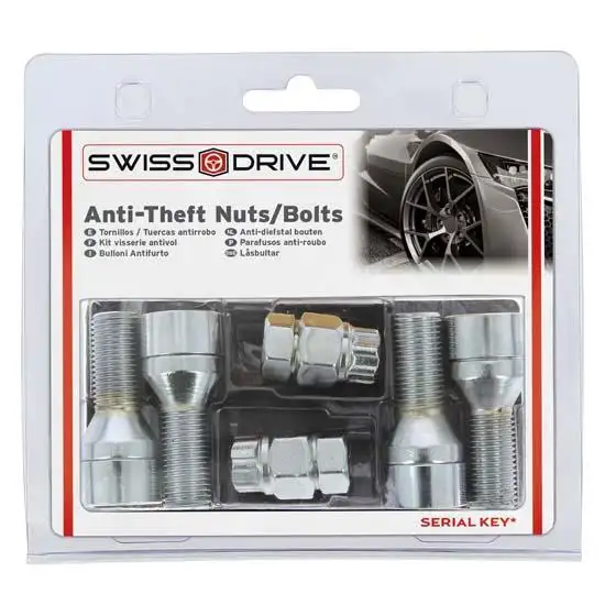 Vis antivol 14x1.50 l28 4pcs /2 clefs - BUTZI