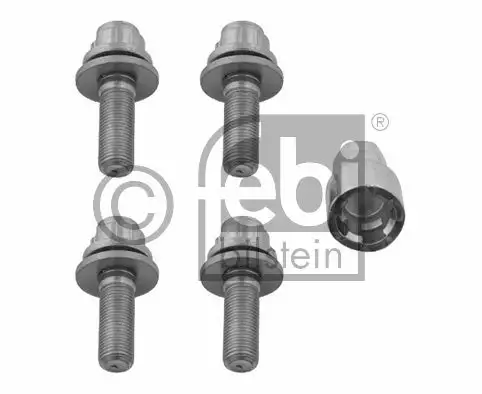 Jeu de 4 vis antivols de roue auto, plats 12x1,25x34 Febi 27053