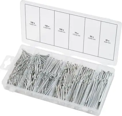 KSTOOLS - Assortiment de goupilles fendues, 555 pcs - 970.0080