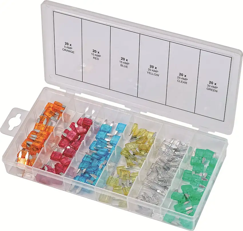 KSTOOLS - Assortiment de mini-fusibles, 120 pcs - 970.0280