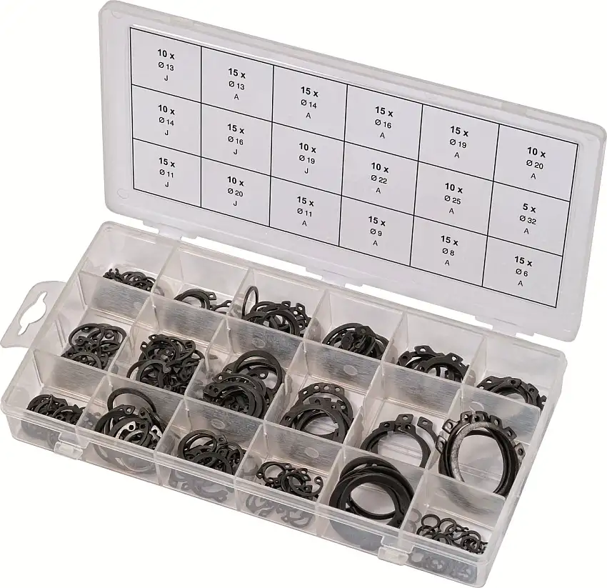 KSTOOLS - Assortiment de circlips internes et externes, 225 pcs - 970.0310