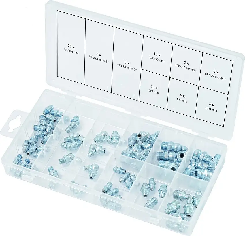 KSTOOLS - Assortiment de graisseurs métriques et pouces, 70 pcs - 970.0360