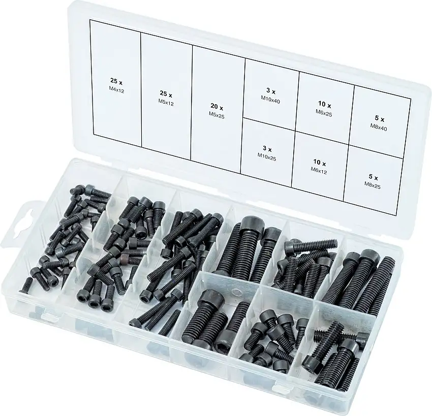 KSTOOLS - Assortiment de vis 6 pans, 106 pcs - 970.0390