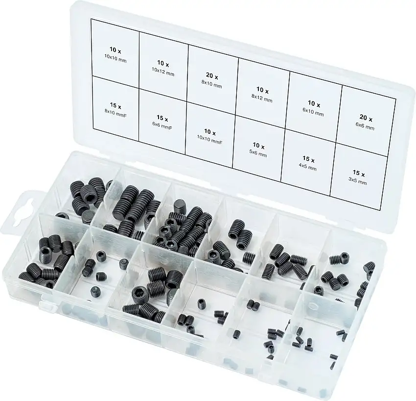 KSTOOLS - Assortiment de vis sans tête, 160 pcs - 970.0400