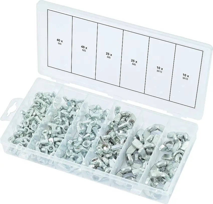 KSTOOLS - Assortiment d'écrous papillon, 150 pcs - 970.0470