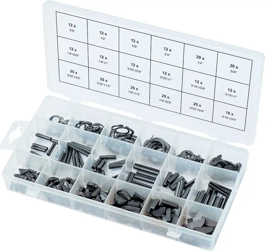 KSTOOLS - Assortiment de clavettes, circlips et chevilles, 295 pcs - 970.0520
