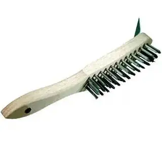 OSBORN - Brosse à main, fil droit acier 4 rangs avec grattoir - 181134
