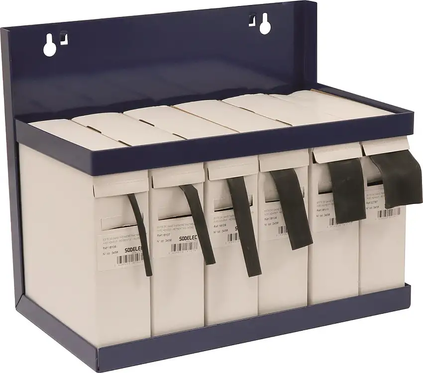 SODELEC - Présentoir métallique de 6 boites de gaines thermorétractables - 02788