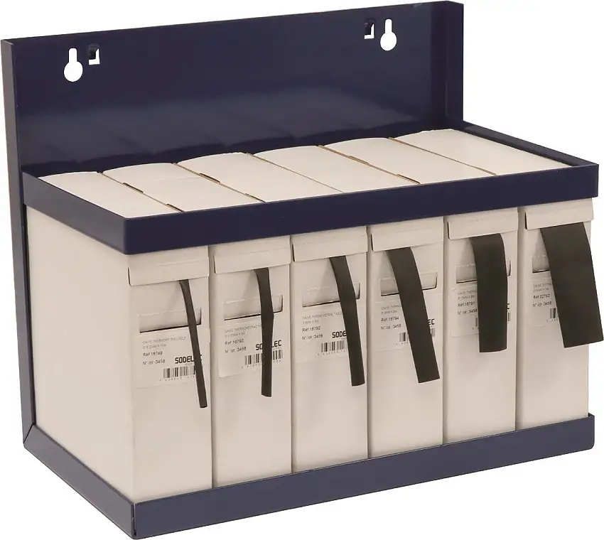SODELEC - Présentoir métallique de 6 boites de gaines thermorétractables - 02794