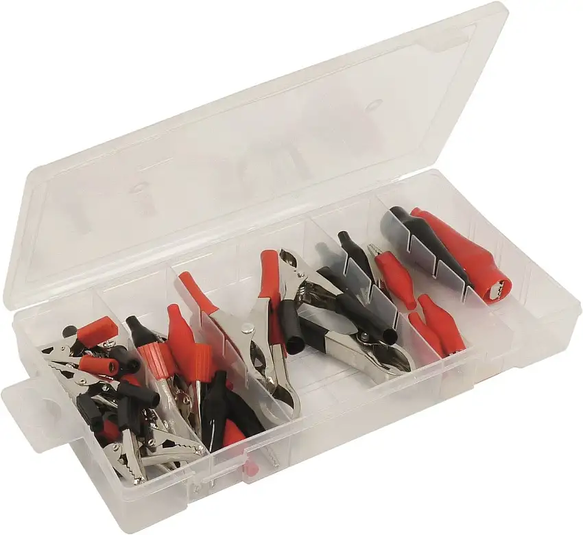 SODELEC - Assortiment de 28 pinces crocodiles - 14108