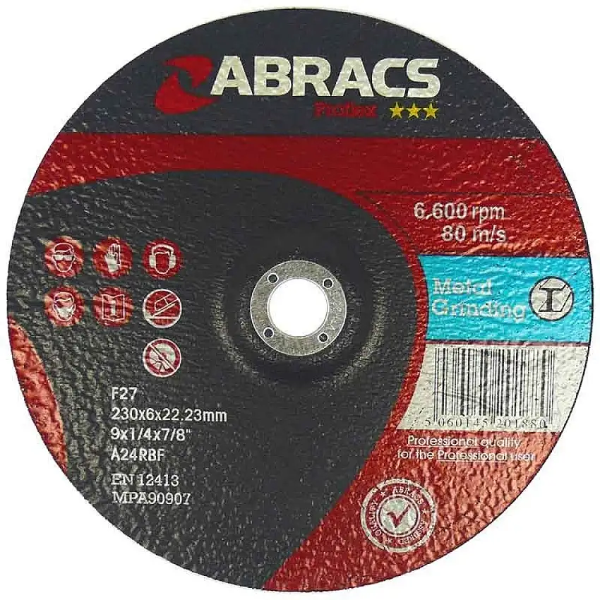 DISQUE à éBARBER ABRACS PROFLEX 115X6,0X22,2 MM POUR ACIER ET INOX