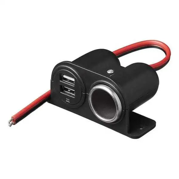 Allume-cigares la prise montage en surface et 2xUSB 12V 24V