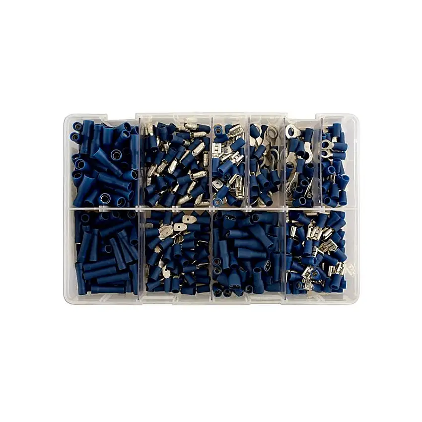 Assortiment de cosses bleues pré-isolées – 280 pièces