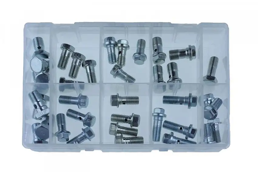 ASSORTIMENT DE 40 BOULONS BANJO POUR SYSTèMES HYDRAULIQUES