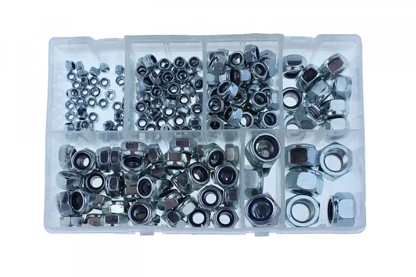 ASSORTIMENT D’éCROUS FREIN 210 PIèCES AVEC BAGUE EN NYLON