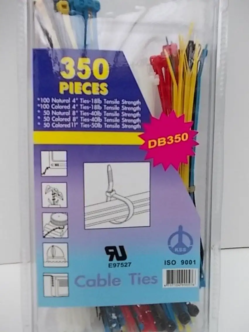 ASSORTIMENT DE COLLIERS DE SERRAGE COLORéS 350 PIèCES