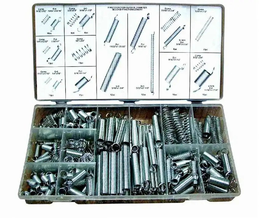 ASSORTIMENT DE RESSORTS DE COMPRESSION ET DE TRACTION DIN2095/2087 200 PIèCES