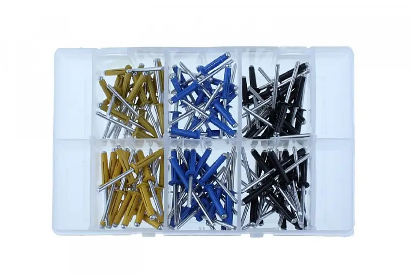 ASSORTIMENT DE RIVETS POUR PLAQUE D'IMMATRICULATION 120 PIèCES POUR UNE FIXATION SOLIDE