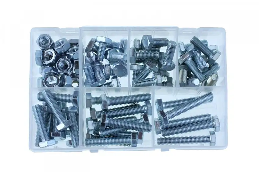 ASSORTIMENT DE BOULONS TARAUDéS ET éCROUS M10, 80 PIèCES