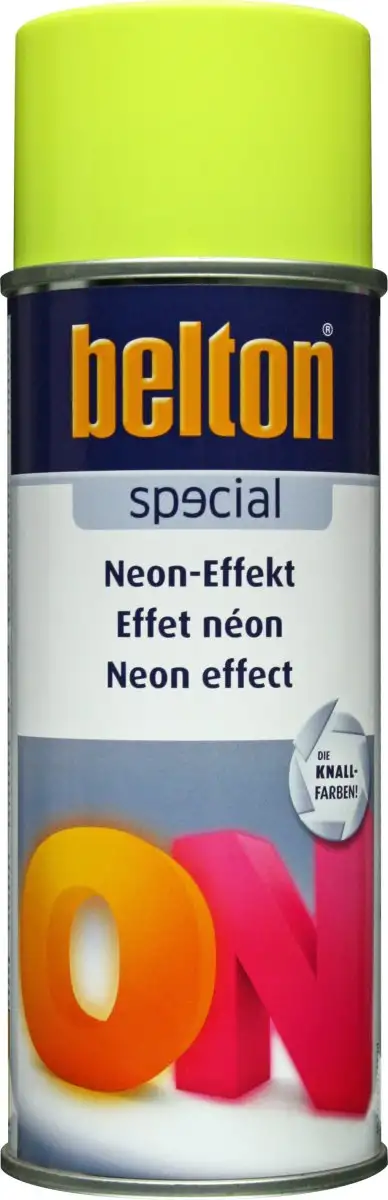 BELTON PEINTURE EN SPRAY JAUNE NéON 400ML à EFFET FLUORESCENT
