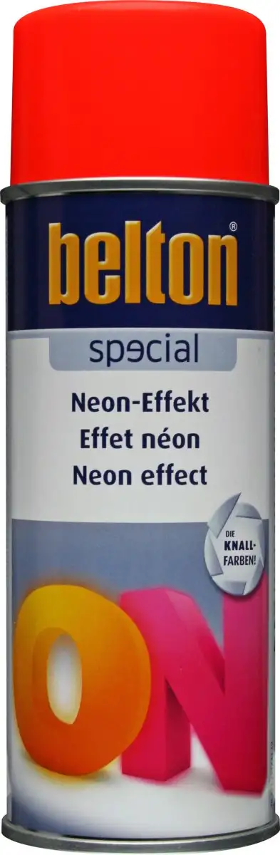 PEINTURE EN SPRAY BELTON NéON ROUGE 400ML à EFFET FLUORESCENT