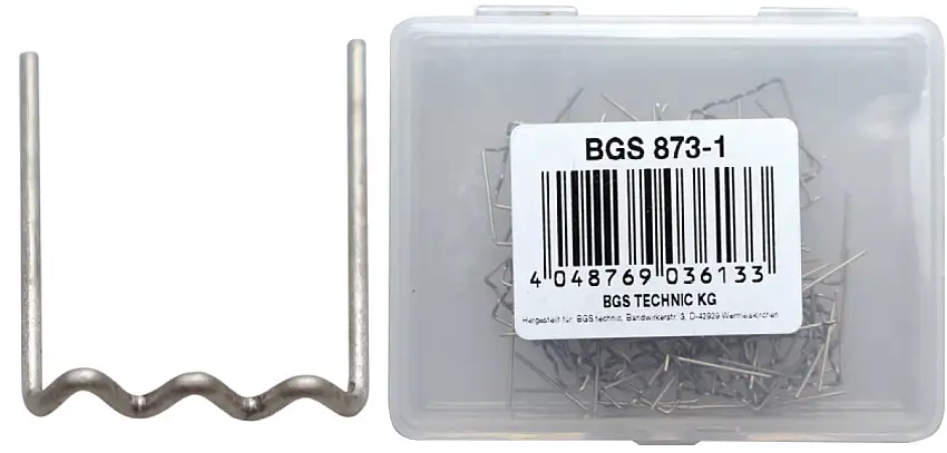 BGS TECHNIC PINCE DE RéPARATION PLASTIQUE MODèLE U Ø 0,6 MM 100 PIèCES