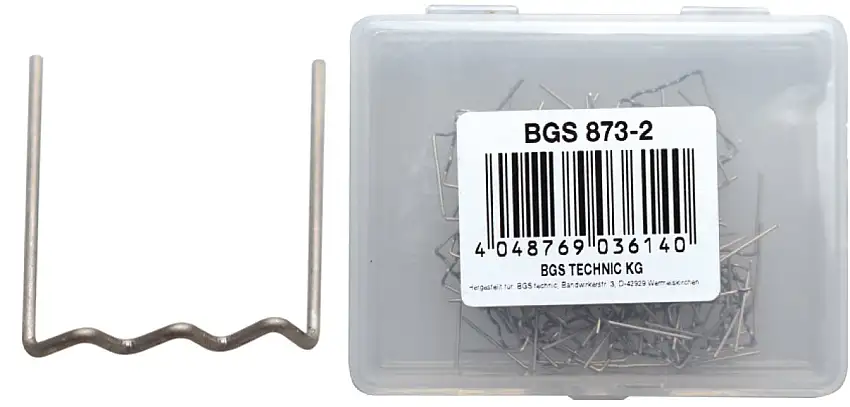 BGS TECHNIC PINCE DE RéPARATION PLASTIQUE MODèLE U Ø 0,8 MM 100 PIèCES