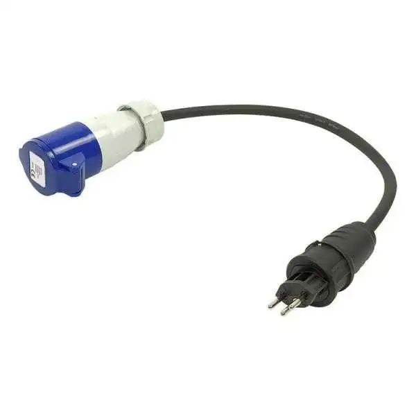 Câble adaptateur 40cm fiche Suisse vers prise CEE