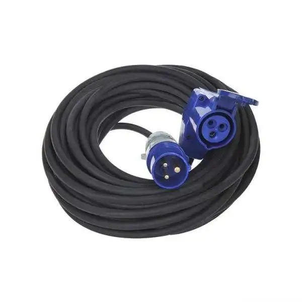Câble d'extension CEE 20M avec prise coudée CEE et prise Schuko 3x1,5mm²
