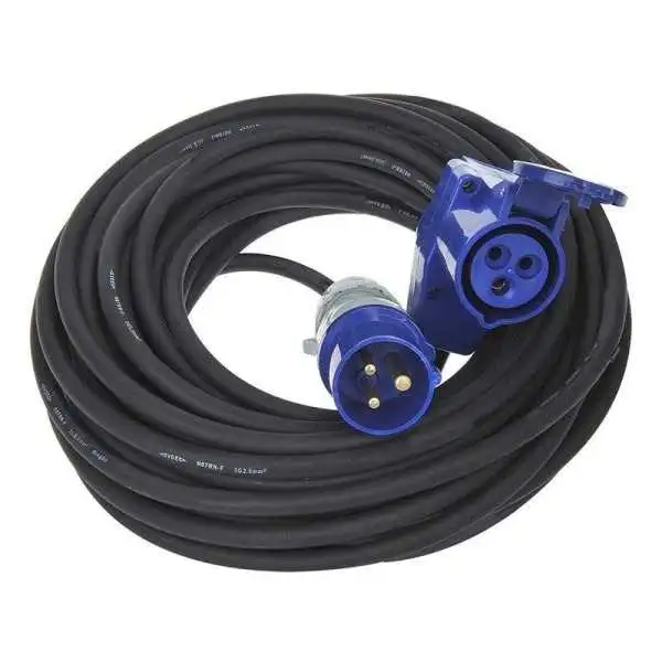 Câble d'extension CEE 20M avec prise coudée CEE et prise Schuko 3x2,5mm²