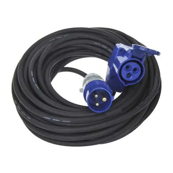 Câble d'extension CEE 25M avec prise coudée CEE et prise Schuko 3x2,5mm²