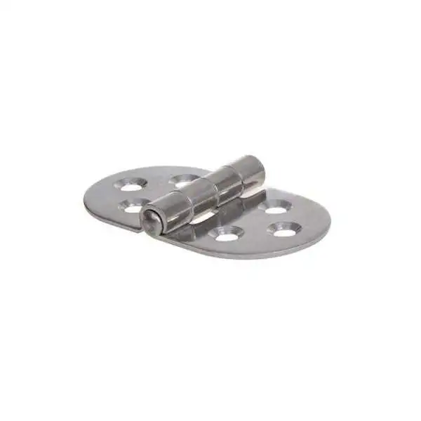 Charnière 80x30mm, A2 RVS AISI 316, 6 trous