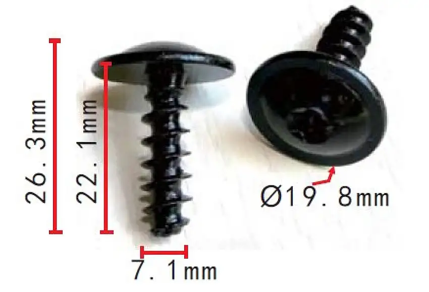 VIS DE CARROSSERIE TORX AUDI OE 8K0805399A (10 PIèCES)