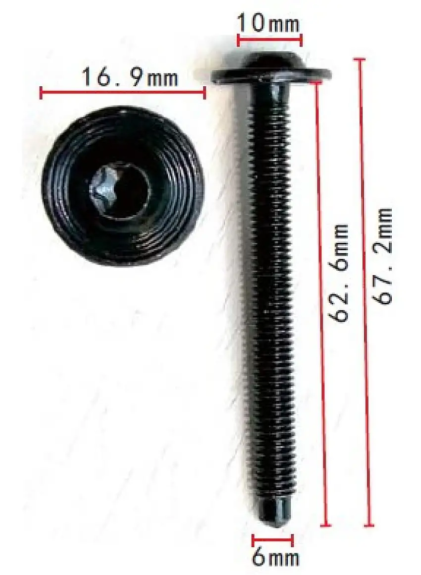 VAG WHT000425 BOULON DE VERROUILLAGE DE CAPOT M6X62