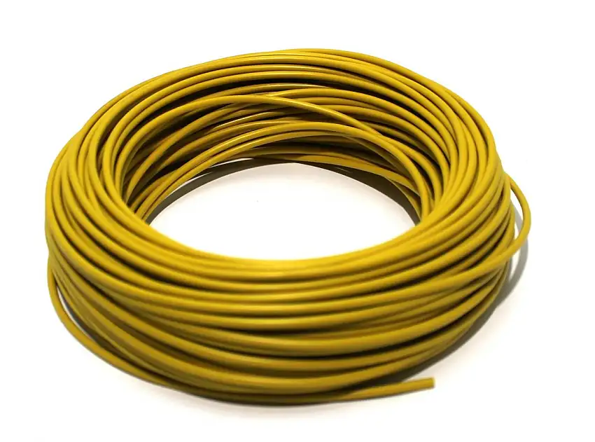 CâBLE PVC 2,5 MM² 50M JAUNE, 1 CONDUCTEUR