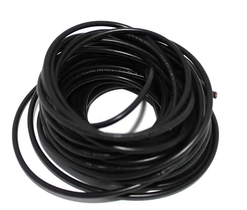 CâBLE PVC 6MM² 5M NOIR 1 CONDUCTEUR POUR INSTALLATIONS éLECTRIQUES