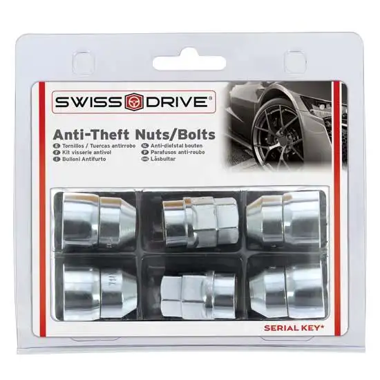 Ecrous antivol 12x1.50 4pcs /2 clefs - BUTZI