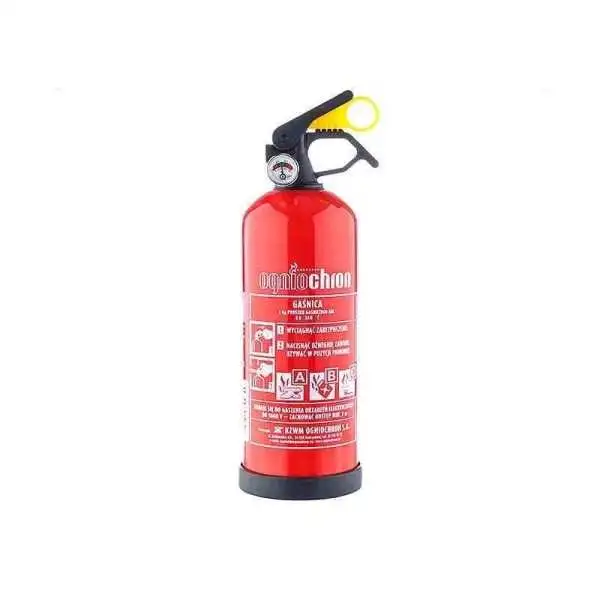 Extincteur à poudre ABC 1kg avec manomètre et cintre