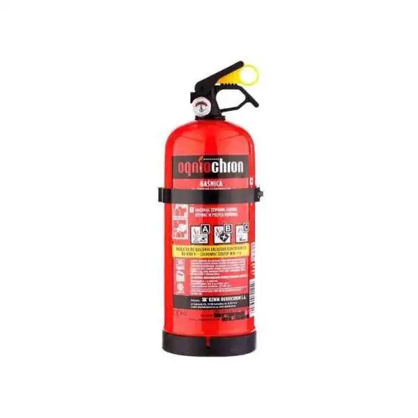 Extincteur à poudre ABC 2 kg avec manomètre et cintre