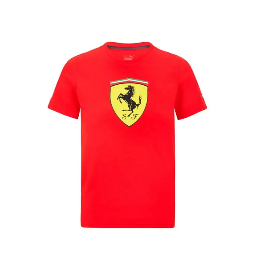 T shirt FERRARI logo 2021 large rouge pour homme